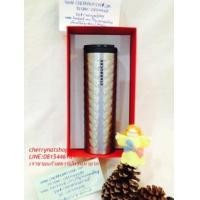 ราคา +ขายแก้วสตาร์บัคอเมริกา ขายดีมากtumble Starbucks USA Quilted Stainless Steel Tumbler- Silver,16 oz A (6663233)