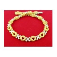 ราคา สร้อยข้อมือ PrimaGold ทอง24K ลาย X O 2 กษัตริย์ รอบเส้น งานสวย น่ารักมาก นน. 14.30 g (7305086)