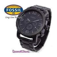 ราคา นาฬิกา Fossil รุ่น JR1401 Nate Chronograph Stainless Steel Watch - Black (5705364)