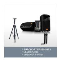 ราคา Behringer EUROPORT EPS-500 MP-3 / 500 w.+ MIC USB ULM-202 + ขาตั้ง (7240043)