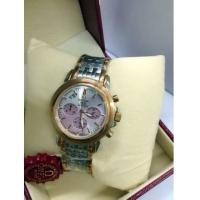 ราคา OMEGA Deville Ladies Midsize Chronograph ตัวเรือนสีเงิน และ 2k pinkgold (side boy) (6391203)