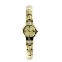 ราคา Seiko Womens Gold Tone Swarovski Dress (SUJG40P1)