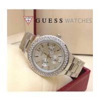 ราคา Guess 2k พิงค์ หน้าปัดสามวง ขอบเพชร (6043283)