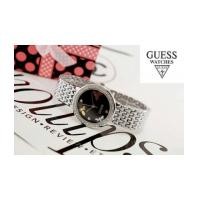 ราคา Guess ตัวเรือนฝังเพชร แต่งลายที่พื้นหน้าปัด (6041547)