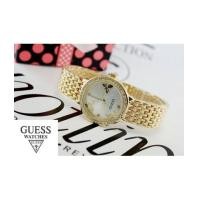 ราคา Guess ตัวเรือนฝังเพชร แต่งลายที่พื้นหน้าปัด (6041543)