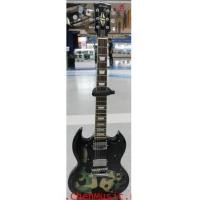 ราคา กีตาร์ไฟฟ้า MCLORENCE ทรง SG Custum สีดำลายทหาร เสียงดี เท่ ดุดัน (4069088)