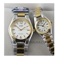 ราคา นาฬิกาคู่ ชายหญิง CASIO quartz MTP-1253SG-7AVDF และ LTP-1253SG-7AVDF (5748491)