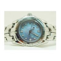 ราคา Tag heuer Link Lady size หน้ามุกสีฟ้า ฝังเพชร (5328390)