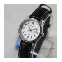 นาฬิกาข้อมือSport Casio Lady สายหนัง หน้าปัดหยักร่องสไตล์ Rolex รุ่น LTP-1302L-7BVDF