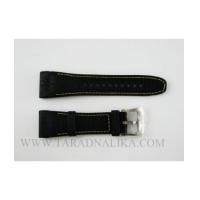 ราคา สายนาฬิกาหนัง SEIKO VELATURA สีดำ เย็บด้ายเหลือง 4A0X1ML ขนาดหู 26 mm (4689532)