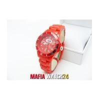 ราคา MF3186 นาฬิกา Ice-Sili แดงสายพลาสติก ชนช็อปขนาดเท่าแท้ฮิตที่สุด (4554575)