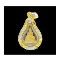 ราคา พระหลวงพ่อโสธร เนื้อทองคำ กรอบทอง ลงยา ฝังเพชร 25 เม็ด 0.22 กะรัต นน. 6.00 g (7261604)