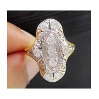 ราคา แหวน เพชรทรงมาคีย์ เพชร9 เม็ด 0.54 กะรัต ทอง18K งานสวยมาก นน. 3.26 g (7277858)