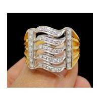 ราคา แหวน เพชรแถว ลายคลื่น 39 เม็ด 0.39 กะรัต ทอง18K งานเก่า หลุดจำนำ สวยมาก นน. 5.63 g (7262504)