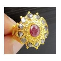 ราคา แหวน ทับทิม หลังเบี้ย ล้อมเพชรซีก ทอง90 งานเก่า หลุดจำนำ สวยมาก นน. 6.52 g (7259415)