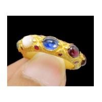 ราคา แหวน พิรอด นพเก้า ฝังเพชรซีก ทอง90 งานโบราณ สวยมาก Size 53 นน. 7.03 g (7256695)