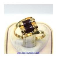 ราคา แหวนพลอยโกเมนแท่งแท้ดีไซน์ 2 แท่ง (7248673)