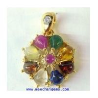 ราคา จี้นพเก้าแท้ พลอยตรงตามตำราทุกเม็ด (7202490)