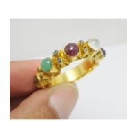 ราคา แหวน พิรอด นพเก้า ฝังเพชรซีก ทอง90 งานโบราณ สวยมาก Size 56 นน. 7.40 g (7181481)