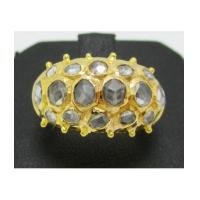 ราคา แหวน บุษน้ำเพชร 3 แถว งานตะไบ ทอง95 งานเก่า หลุดจำนำ นน. 8.25 g (7164254)