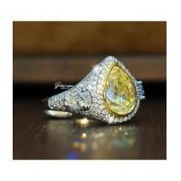 ราคา แหวนเพชรหยดน้ำ Fancy Yellow 3.05 กะรัต (7119000)