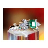 ราคา แหวนมรกตโคลัมเบีย สีTOP ล้อมเพชร (7107541)