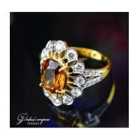 ราคา แหวนบุษราคัมบางกะจะล้อมเพชร (7100414)