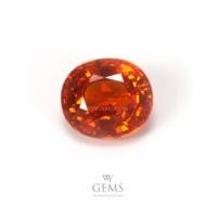 ราคา บุษราคัม(Yellow Sapphire) 2.08 กะรัต รูปไข่ ไฟเต็มเม็ด สีส้ม (7228104)