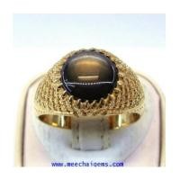 ราคา แหวนพลอยสตาร์ดำแท้บ่อบางกะจะ จันทบุรี (7086080)