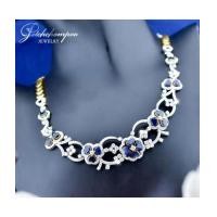 ราคา สร้อยคอไพลินพม่า ฝังเพชร (7079758)