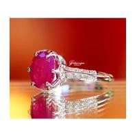 ราคา แหวนทับทิมพม่า 2.14 กะรัตฝังเพชร IGL (7083019)