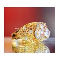 ราคา แหวนเพชรซีกโบราณ ล้อมเพชร (7082936)