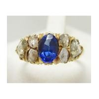 ราคา แหวน พลอยน้ำเงิน ฝังเพชรซีก 6 เม็ด ทอง90 งานเก่า หลุดจำนำ นน. 4.07 g (7081683)