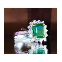 ราคา แหวนมรกตโคลัมเบีย ล้อมเพชร (7063628)