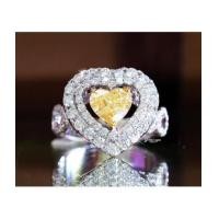 ราคา แหวนเพชรหัวใจ Fancy Yellow 1.01 กะรัต GIA (7063573)