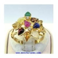 ราคา แหวนพลอยนพเก้าหยดน้ำแท้พลอยถูกต้องตามตำราทุกเม็ด (7034912)