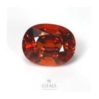 ราคา สเปสซาร์ไทด์ (Spessartite Garnet) 3.57 กะรัต รูปไข่ สีส้ม หน้าใหญ่ไฟดี (7166269)