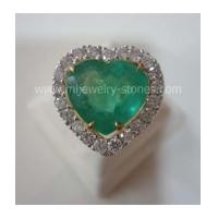 ราคา แหวนมรกตโคลัมเบียประดับเพชรแท้ (5374388)