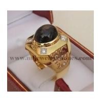 ราคา แหวนพลอยสตาร์สีดำประดับเพชร (5382386)