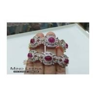 ราคา สร้อยข้อมือทับทิมประดับเพชรแท้(งานสั่งทำ) (6979989)