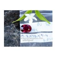 ราคา ทับทิมโมซัมบิก ดิบไม่เผา รูปไข่ เจียรไนเหลี่ยม สีแดง เนื้อใสสะอาดไฟดี น้ำหนัก 6.03 กะรัต พร้อมใบเซอ (6431581)