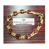 ราคา สร้อยข้อมือนากประดับพลอยทับทิมแท้ ทับทิม 10 เม็ด ตัวเรือนนากแท้ 40 (6266898)