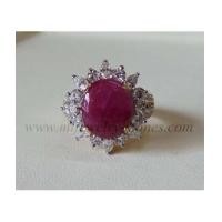 ราคา แหวนพลอยทับทิมพม่าประดับเพชรแท้ 1.81 cts. (งานลูกค้าสั่งทำ) (5668839)