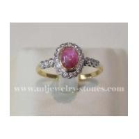 ราคา แหวนทับทิมล้อมเพชร(งานเก่า) (5484751)