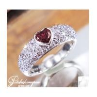 ราคา แหวนทับทิมพม่าฝังเพชร (5406517)