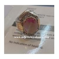 ราคา แหวนทับทิมพม่ากิมบ่เซี่ยงมีสตาร์ พลอยทับทิมสดดิบไม่เผา มีใบเซอร์ SGS พลอยสด (5068309)