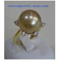 ราคา แหวนไข่มุกเซาท์ซีออสเตรเลีย สีทอง 11-12 มิล ประดับเพชรแท้เบลเยี่ยม 0.18 กะรัต (ของฝากจังหวัดสตูล) (3401800)