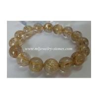 ราคา สร้อยข้อมือไหมทองบราซิล (Rutile quarts) เกรด AAA 12 มิล (6304428)