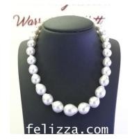 ราคา สร้อยคอไข่มุกเซ้าท์ซีแท้ ทรงบาร็อค สีขาวอมชมพู PN0003 (7253636)