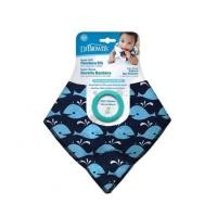 ราคา Dr. Brown\'s : DRBAC126 ยางกัด Bandana Bib w Teether 1pk, Whales (7162972)